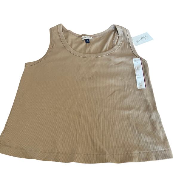 Universal Thread Women's Light Brown Ribbed Shrunken Tank - Size XXL - NWT - Picture 1 of 8